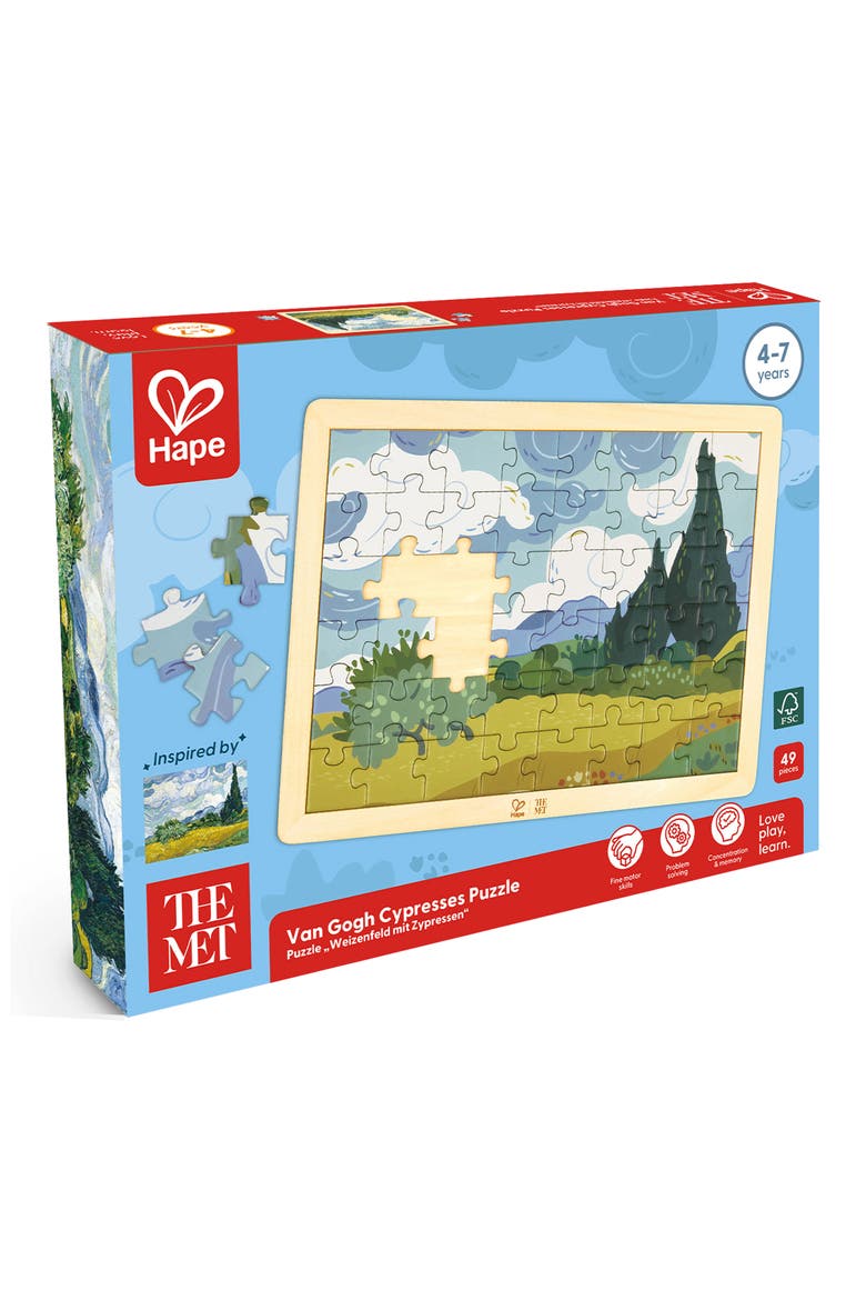 x The Met Van Gogh Cypresses 48-Piece Puzzle, Alternate, color, MULTI