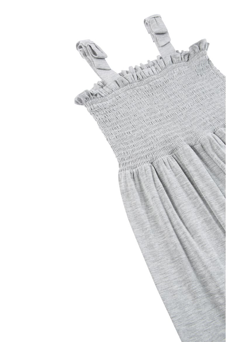 Kids' Smocked Wide Leg Jumpsuit, Alternate, color, GREY