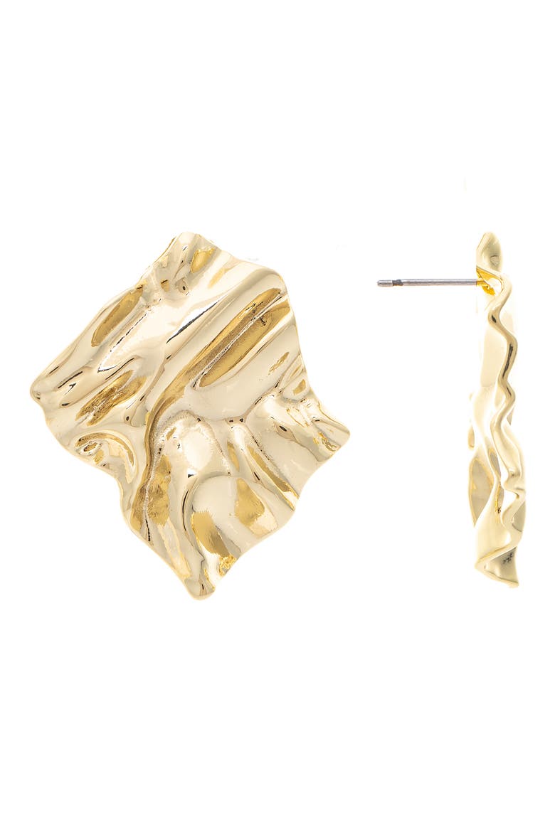 Wavy Statement Earrings, Main, color, GOLD