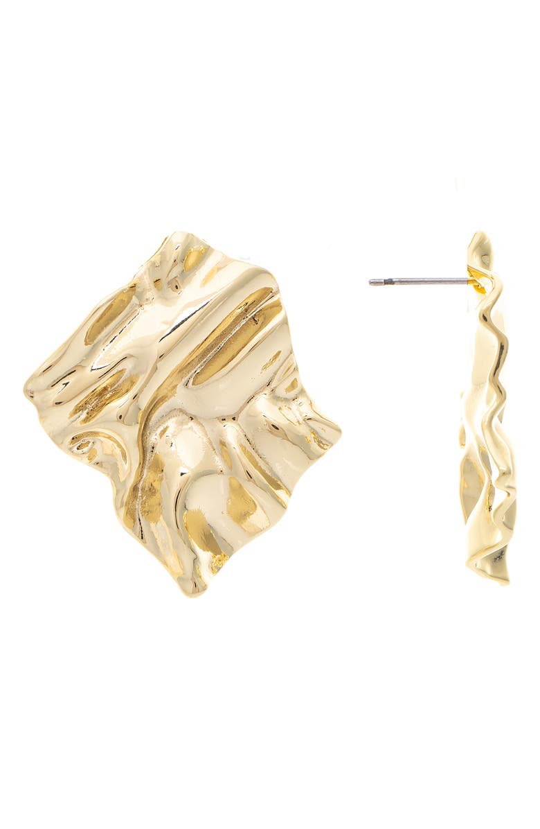 RIVKA FRIEDMAN Wavy Statement Earrings, Main, color, Gold