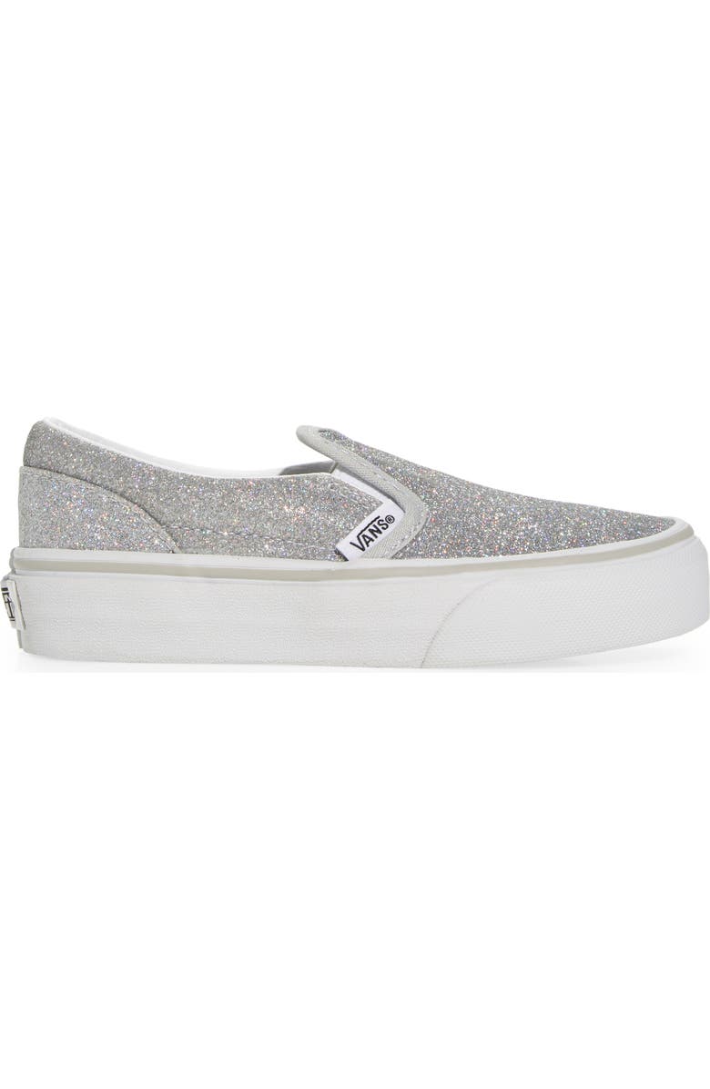 Vans Classic Slip-On Glitter Sneaker, Alternate, color,