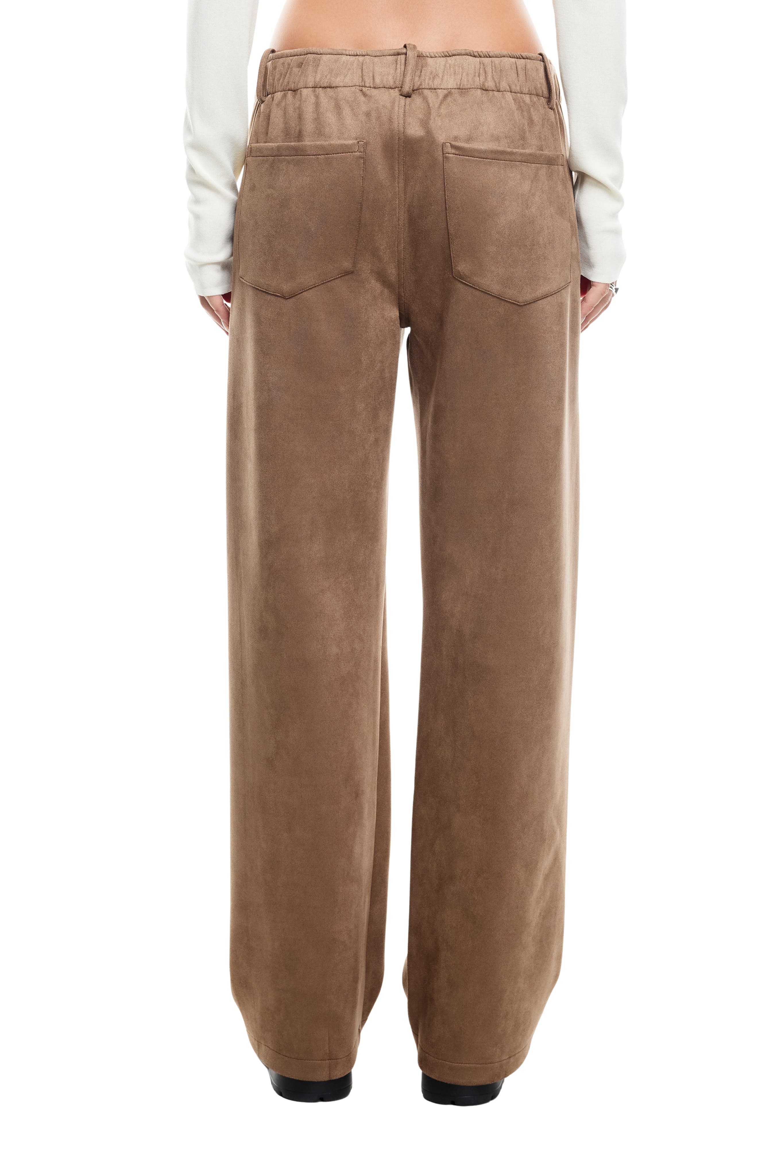 Dusty Faux Suede Straight Leg Pants - image 2