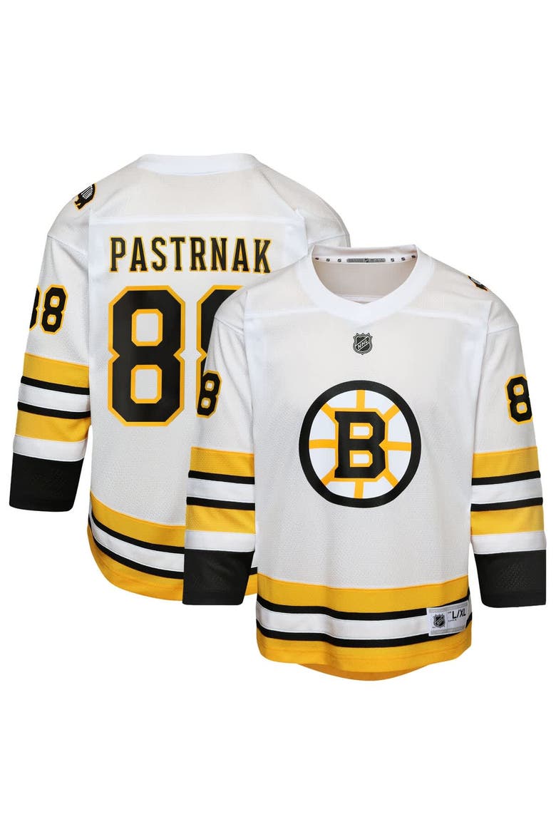 Youth David Pastrnak White Boston Bruins Home Replica Player Jersey, Main, color, White