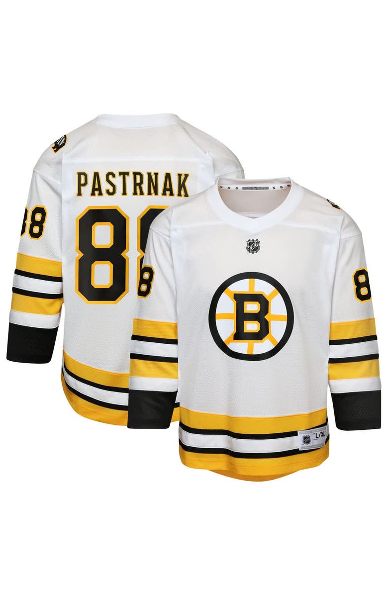 Outerstuff Youth David Pastrnak White Boston Bruins Home Replica Player Jersey, Main, color, White