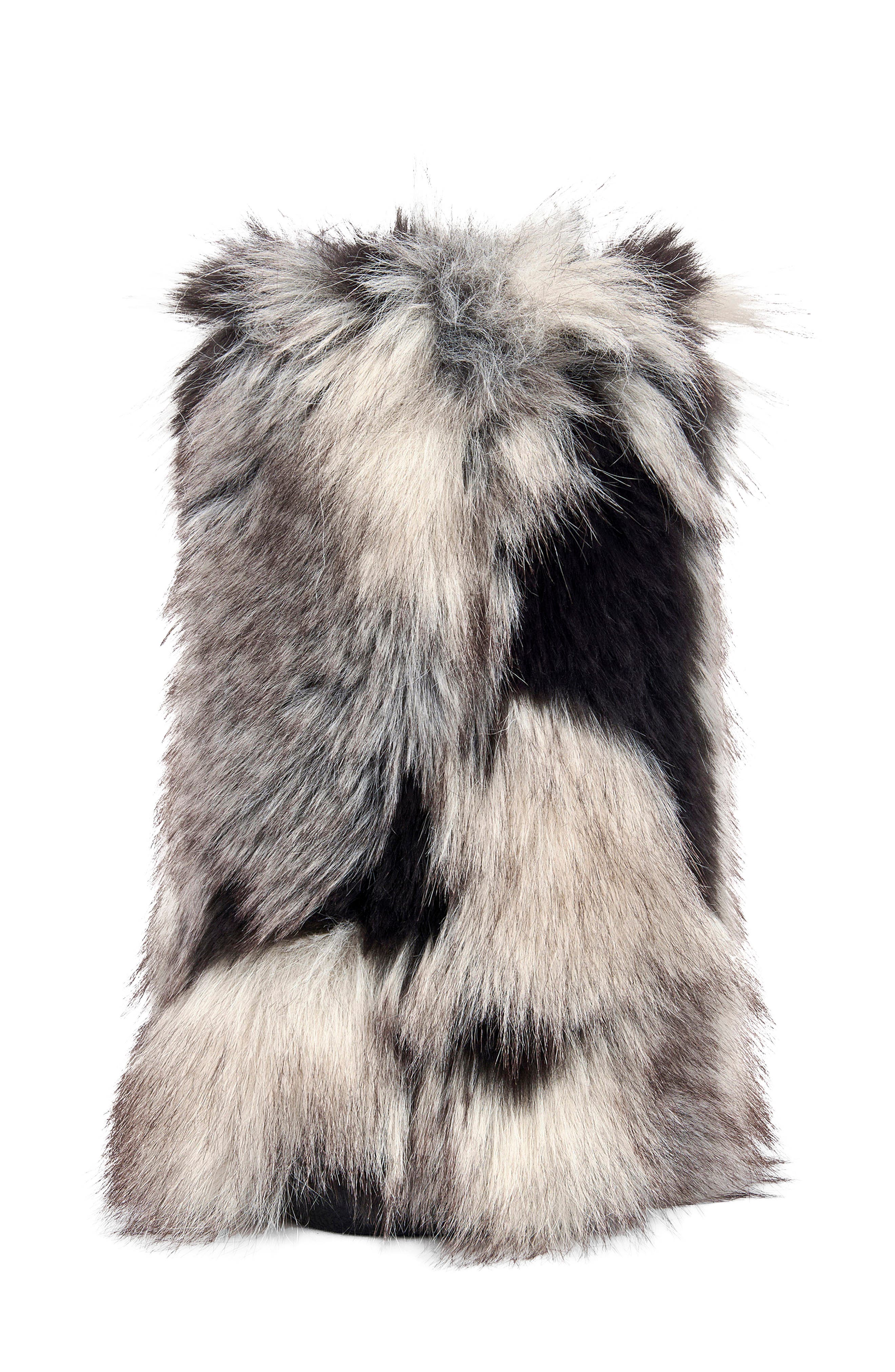 Alixia Faux Fur Boot, Alternate, color, GREY MULTI