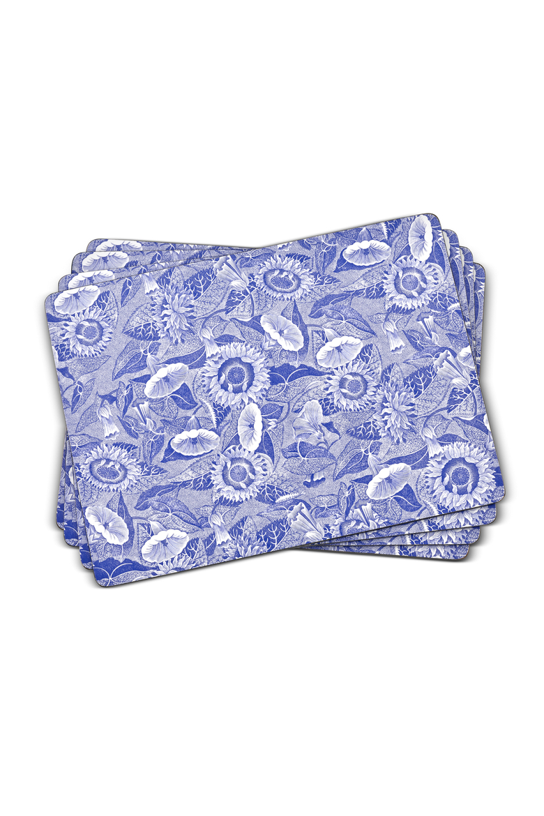 Blue Room Set of 4 Cork Back Placemats, Main, color, Blue Room