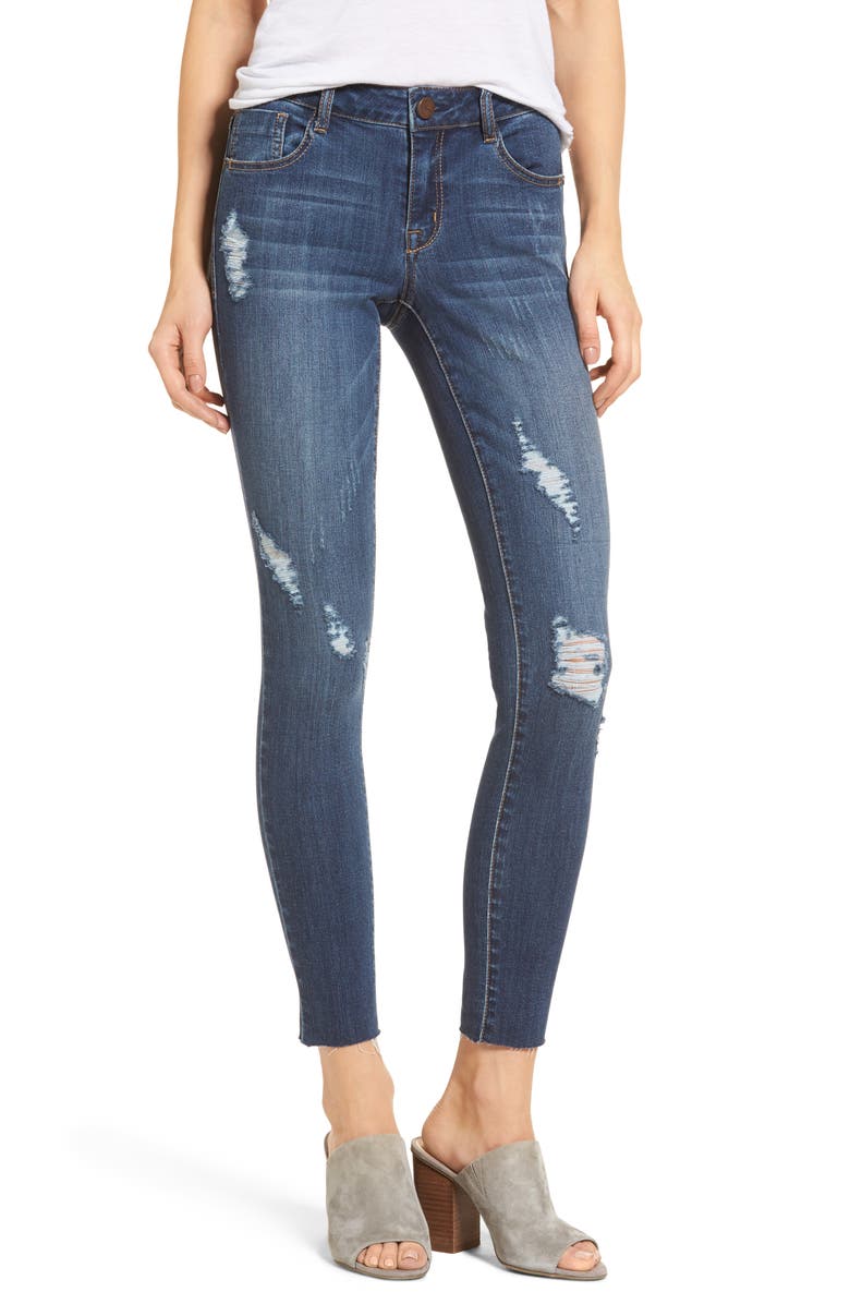 1822 Denim Decon Distressed Skinny Jeans, Main, color,