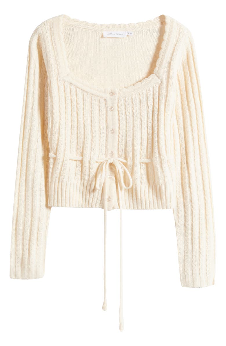 All in Favor Drawstring Square Neck Cardigan, Main, color,