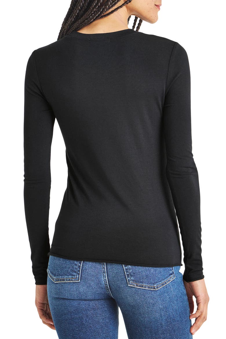 Bri Long Sleeve Knit Top, Alternate, color, BLACK