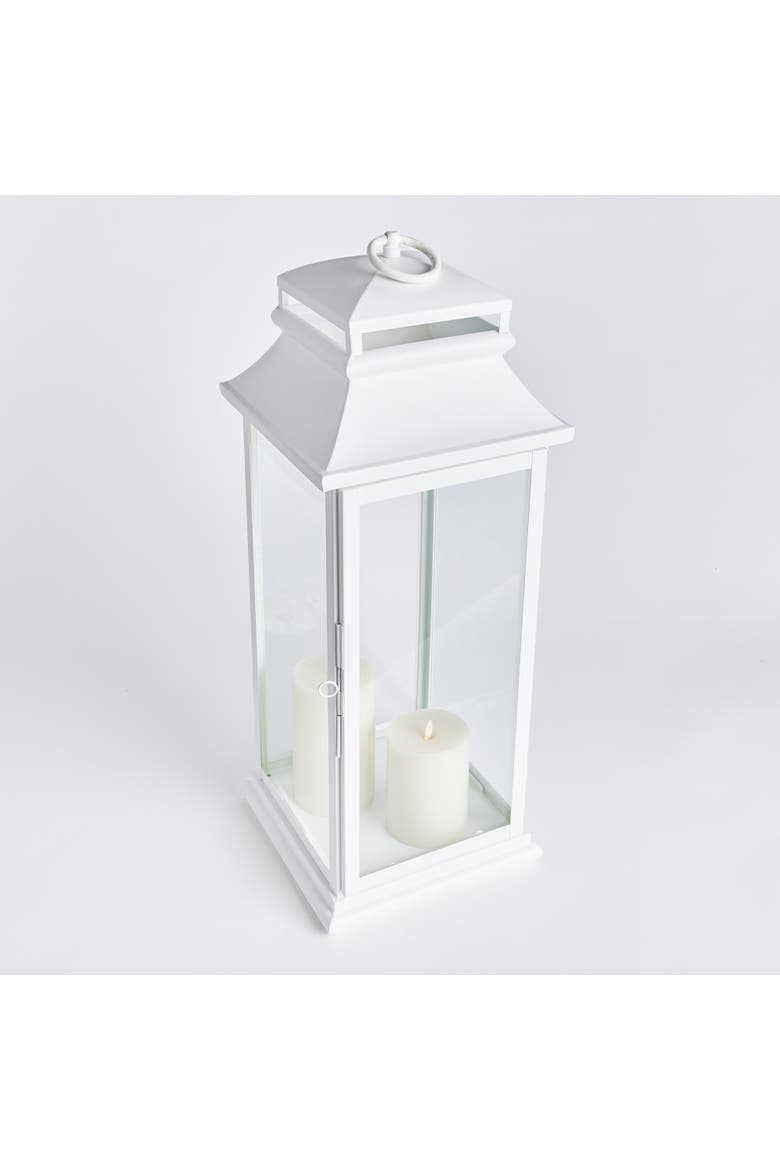 Matilda Outdoor Lantern Candle Holder Large, Alternate, color, White