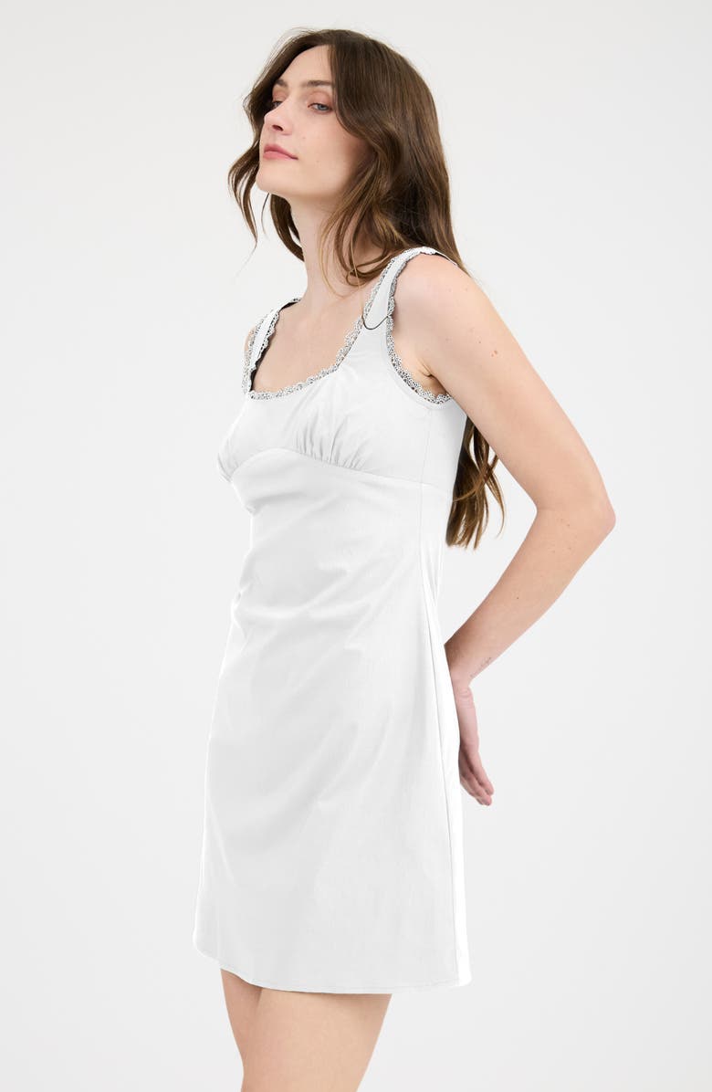 Blu Pepper Lace Trim Minidress, Alternate, color,