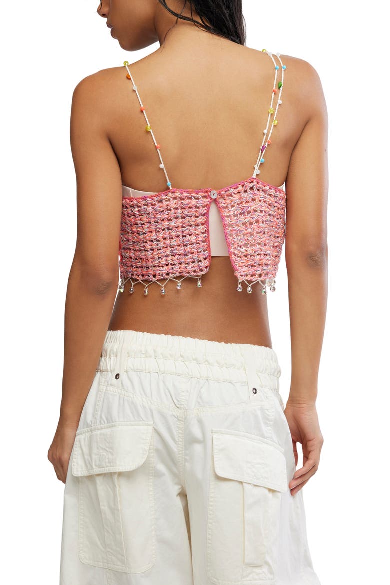 Fiorella Crop Crochet Tank, Alternate, color, PINK SOLACE COMBO