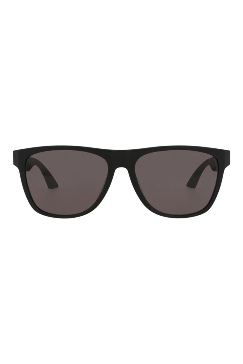 56mm Square Sunglasses, Main, color, BLACK GREY