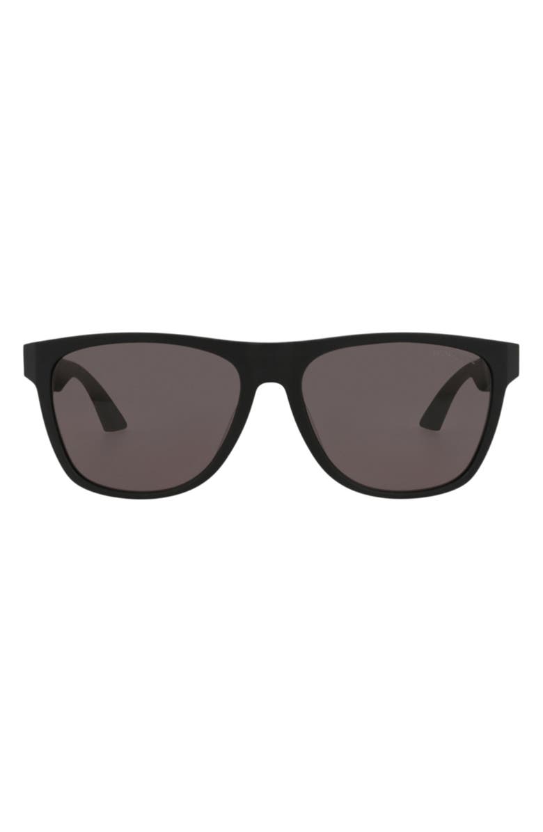 Montblanc 56mm Square Sunglasses, Main, color, Black Grey