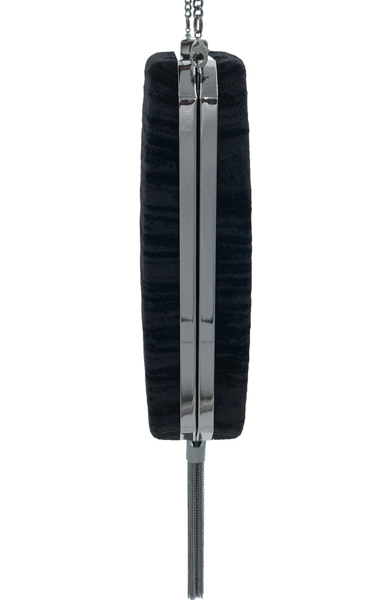 Olga Berg Cassandra Velvet Box Clutch, Alternate, color,