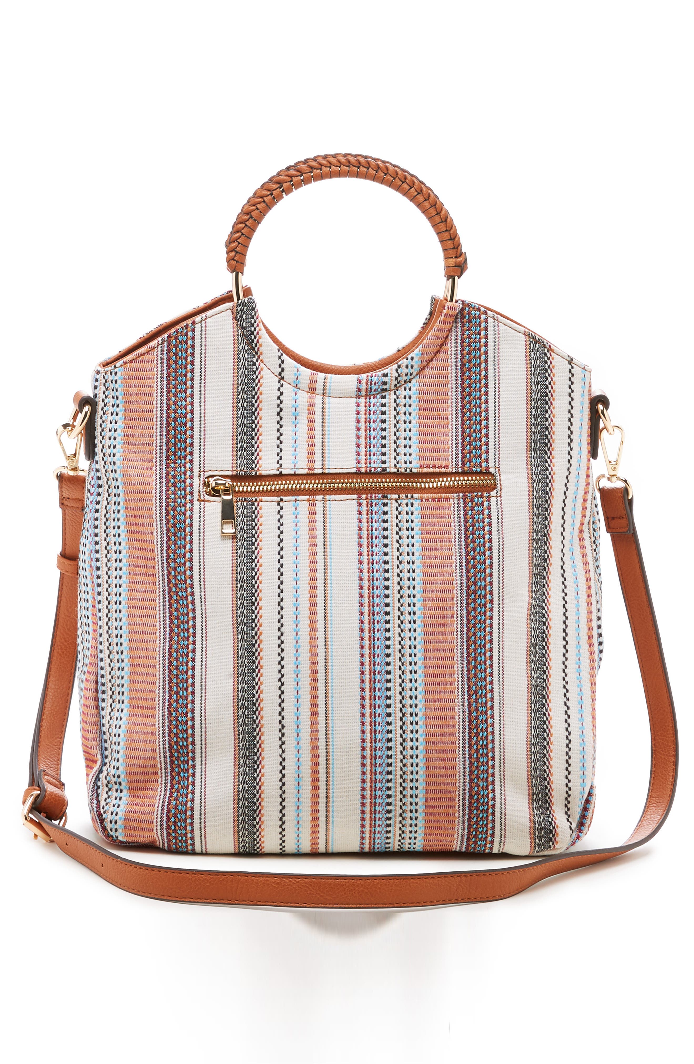 Faux Leather Bracelet Bag, Alternate, color, IVORY MULTI