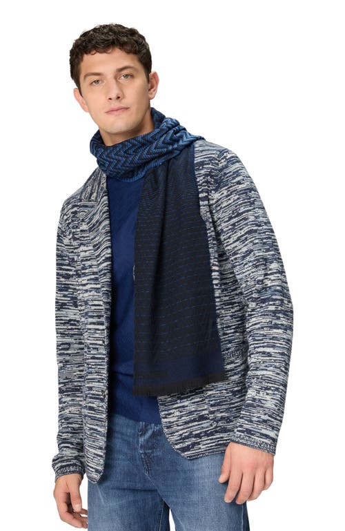 Missoni Double-sided Zigzag Wool Scarf In Black