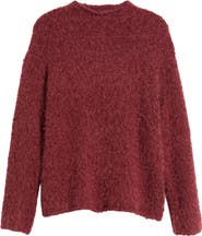 Open Edit Marled Mock Neck Sweater