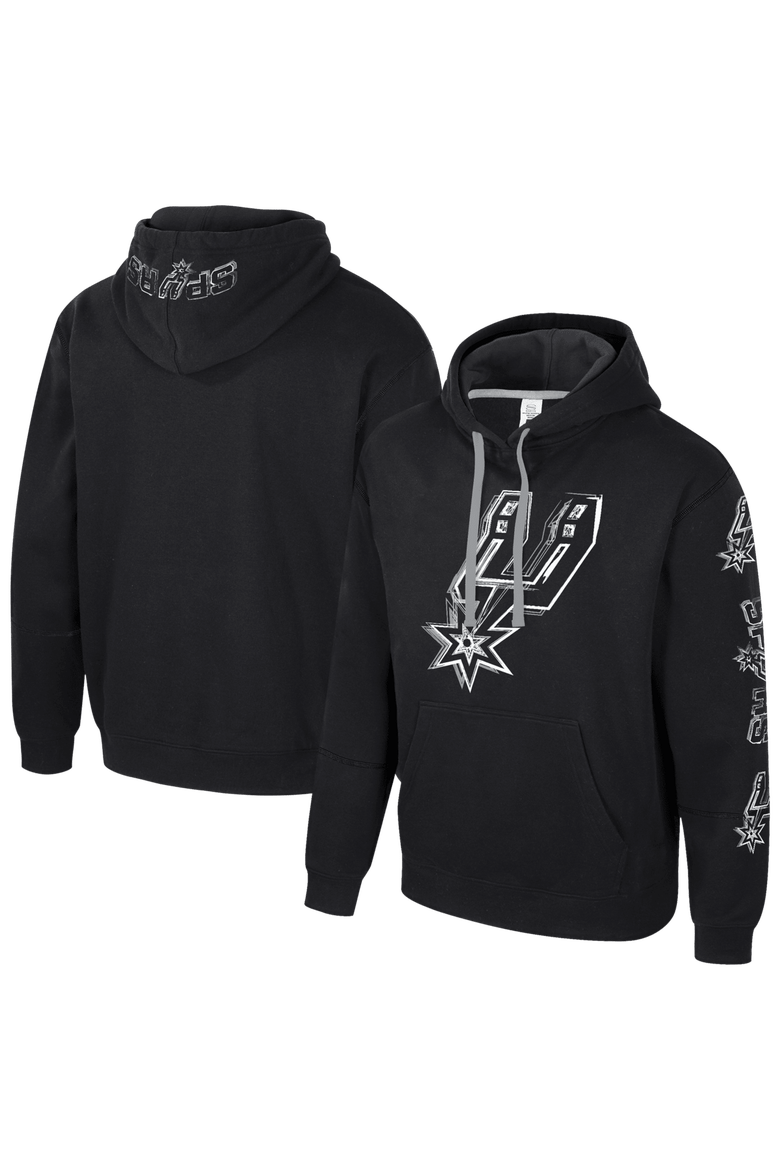 Unisex Stadium Essentials Black San Antonio Spurs Elementized Pullover Hoodie, Main, color, Black