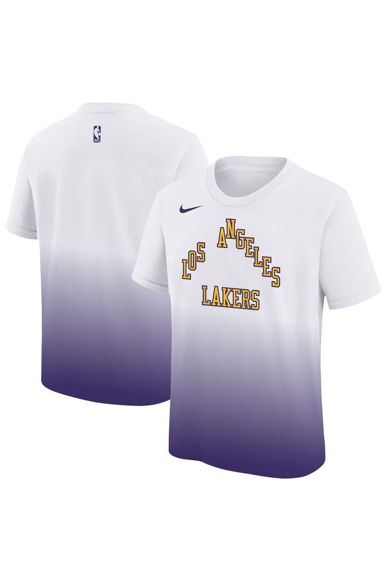 Youth Nike White/Purple Los Angeles Lakers 2025/26 City Edition Max90 T-Shirt, Main, color, White