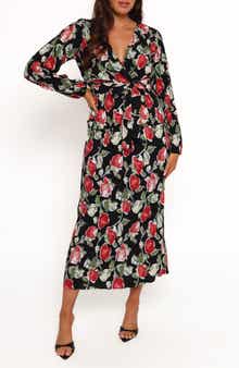 Petal & Pup Minelli Floral Long Sleeve Faux Wrap Top