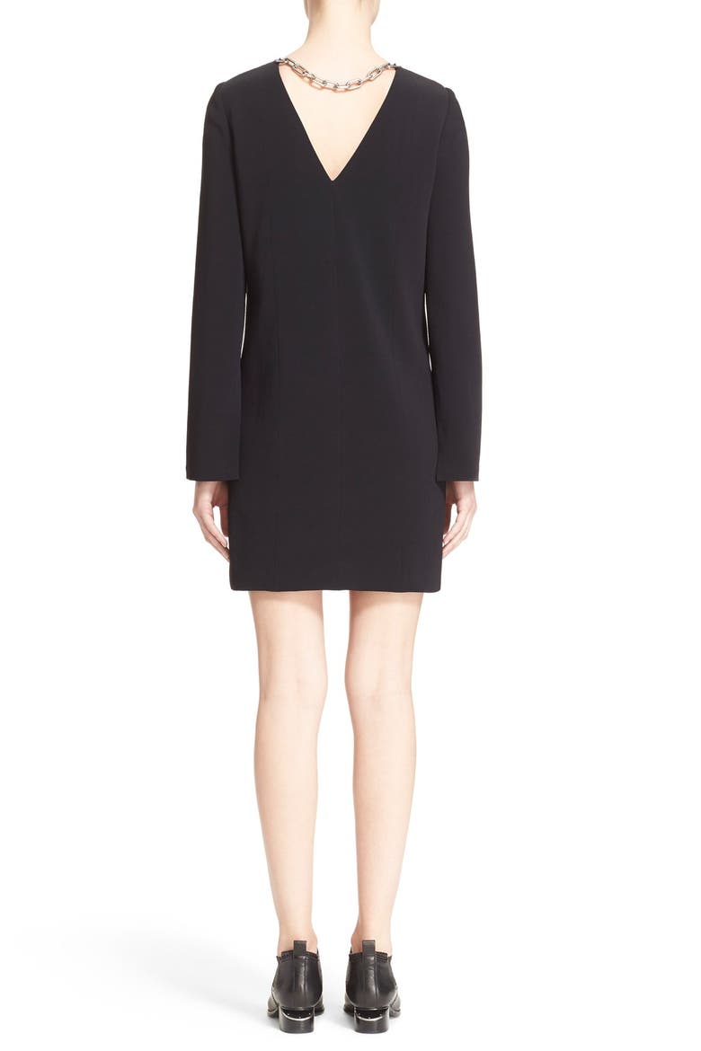 Plunging Back Tunic Dress, Alternate, color, BLACK