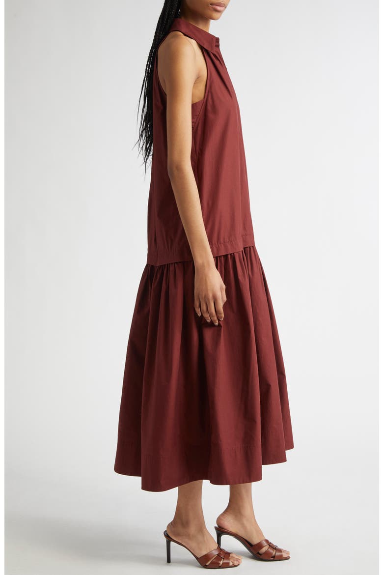 Vera Sleeveless Poplin Maxi Shirtdress, Alternate, color, DARK BOSCO