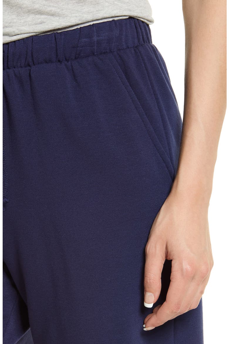 Raw Hem Sweat Shorts, Alternate, color, NAVY MARITIME