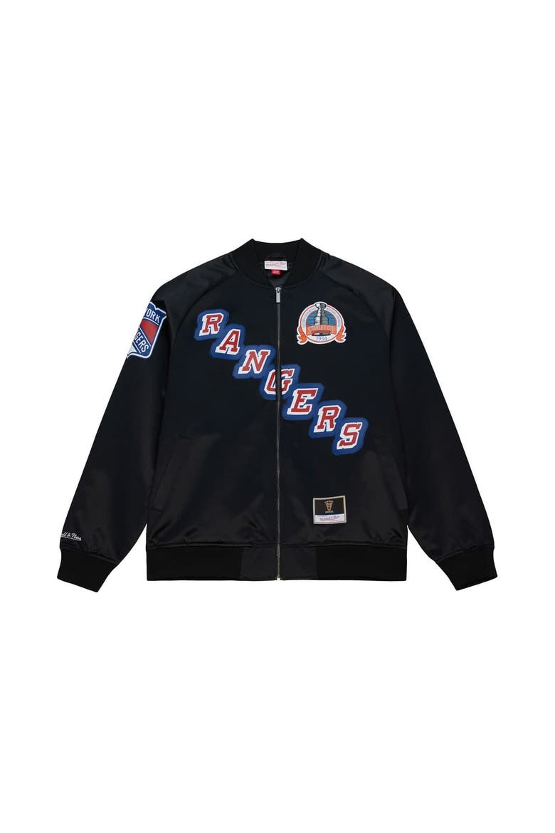 Unisex Mitchell & Ness Mark Messier Black New York Rangers Maxxed Out Full-Zip Satin Jacket, Alternate, color, Black
