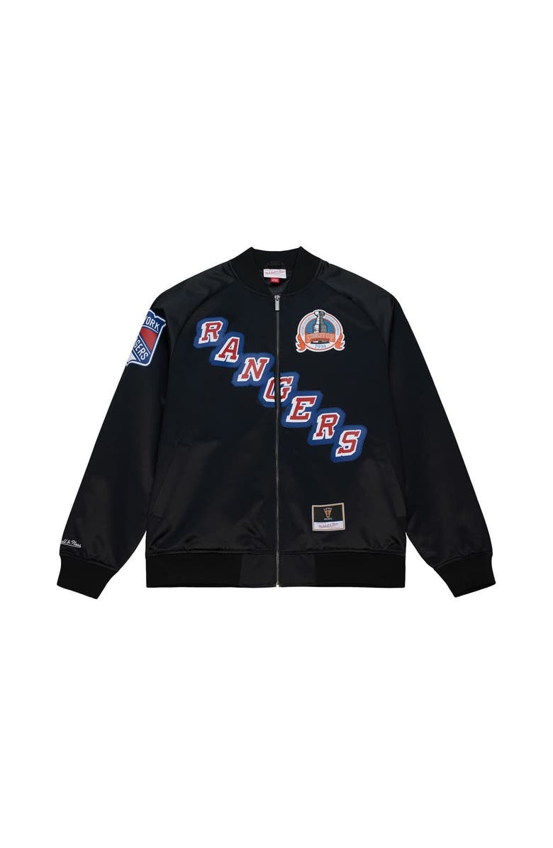 Mitchell & Ness Unisex Mitchell & Ness Mark Messier Black New York Rangers Maxxed Out Full-Zip Satin Jacket, Alternate, color, Black