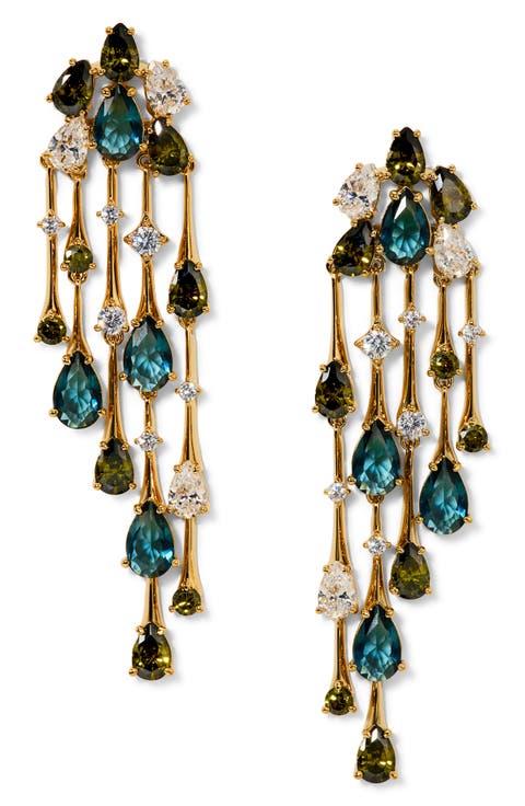 Hera Cubic Zirconia Chandelier Earrings