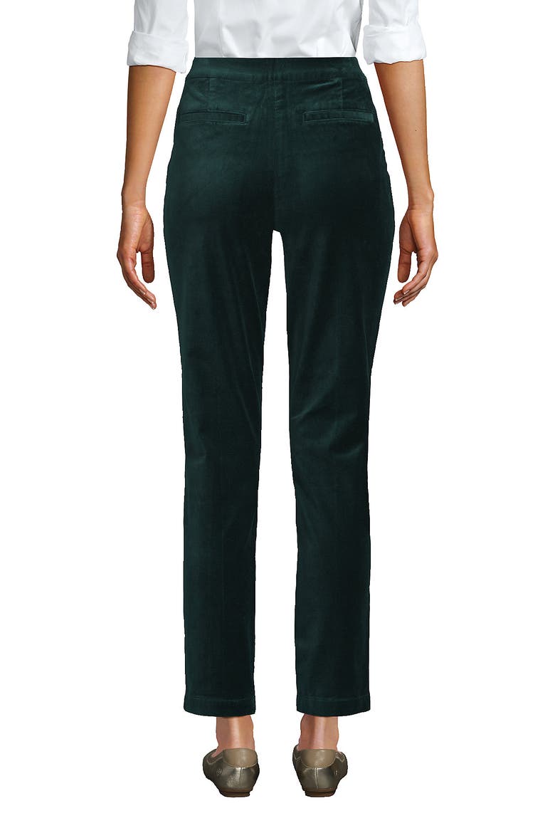 Velvet High Rise Pintuck Pencil Ankle Pants, Alternate, color, Deep Balsam