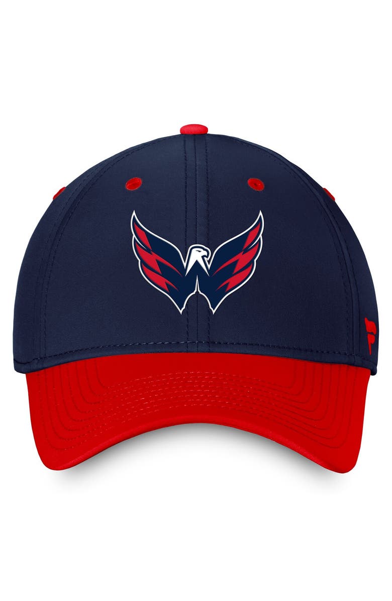 FANATICS Men's Fanatics Branded  Navy/Red Washington Capitals Authentic Pro Rink Two-Tone Flex Hat, Alternate, color, Navy