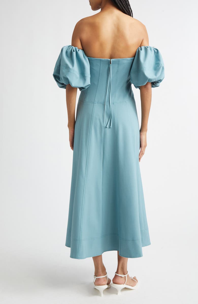 Ulla Johnson Nina Off the Shoulder Dress, Alternate, color, Ocean