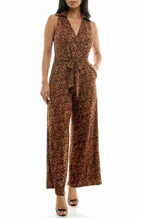 Sleeveless Faux Wrap Jumpsuit