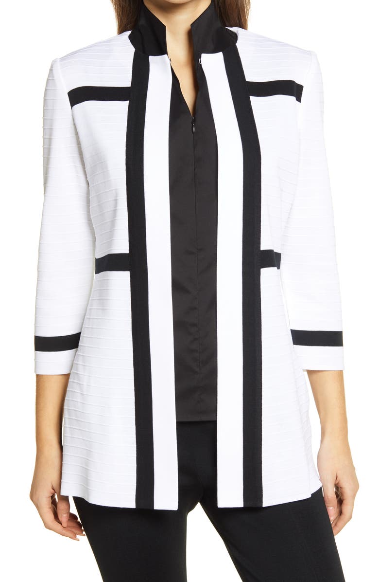 Ming Wang Texture Stripe Knit Jacket, Main, color, 