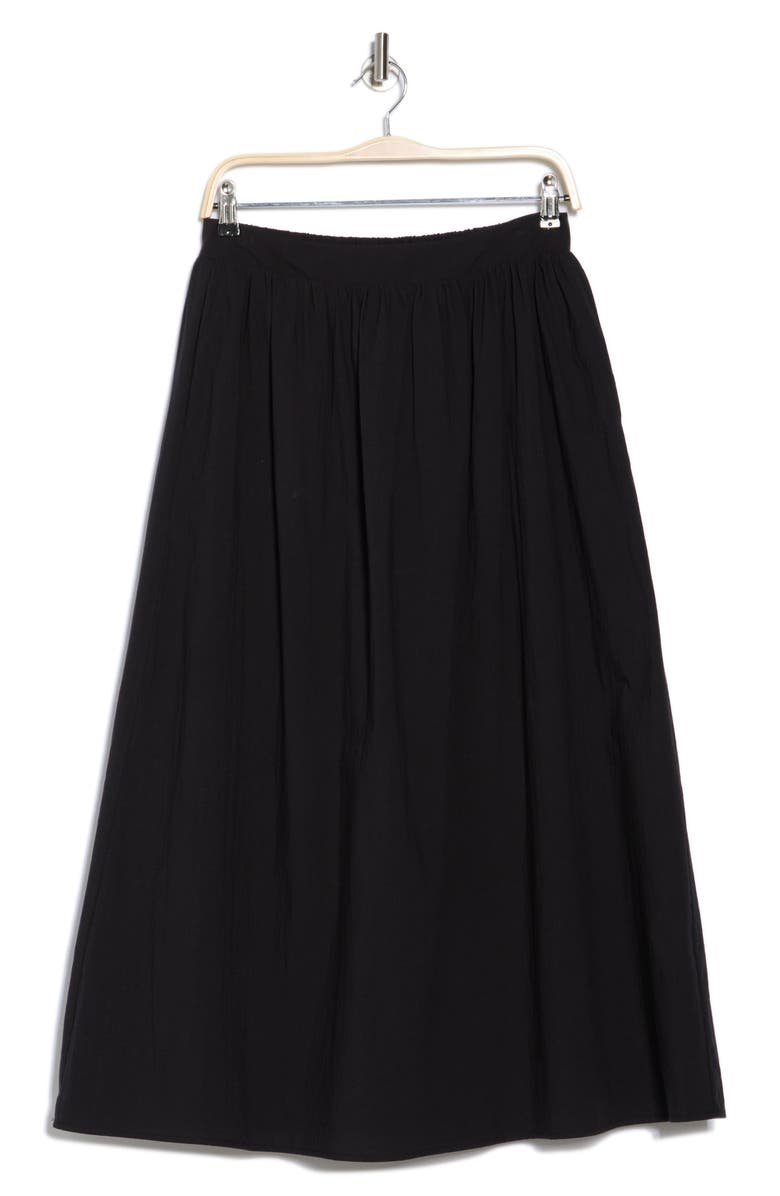 WAYF Elastic Back Cotton Maxi Skirt, Alternate, color, Black