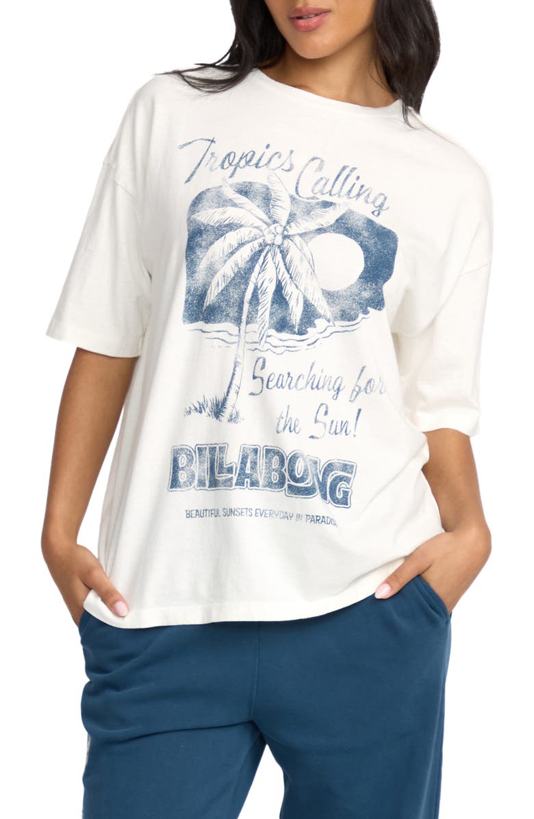 Billabong This Sunny Time Oversize Graphic T-Shirt, Main, color, Stencil Wash