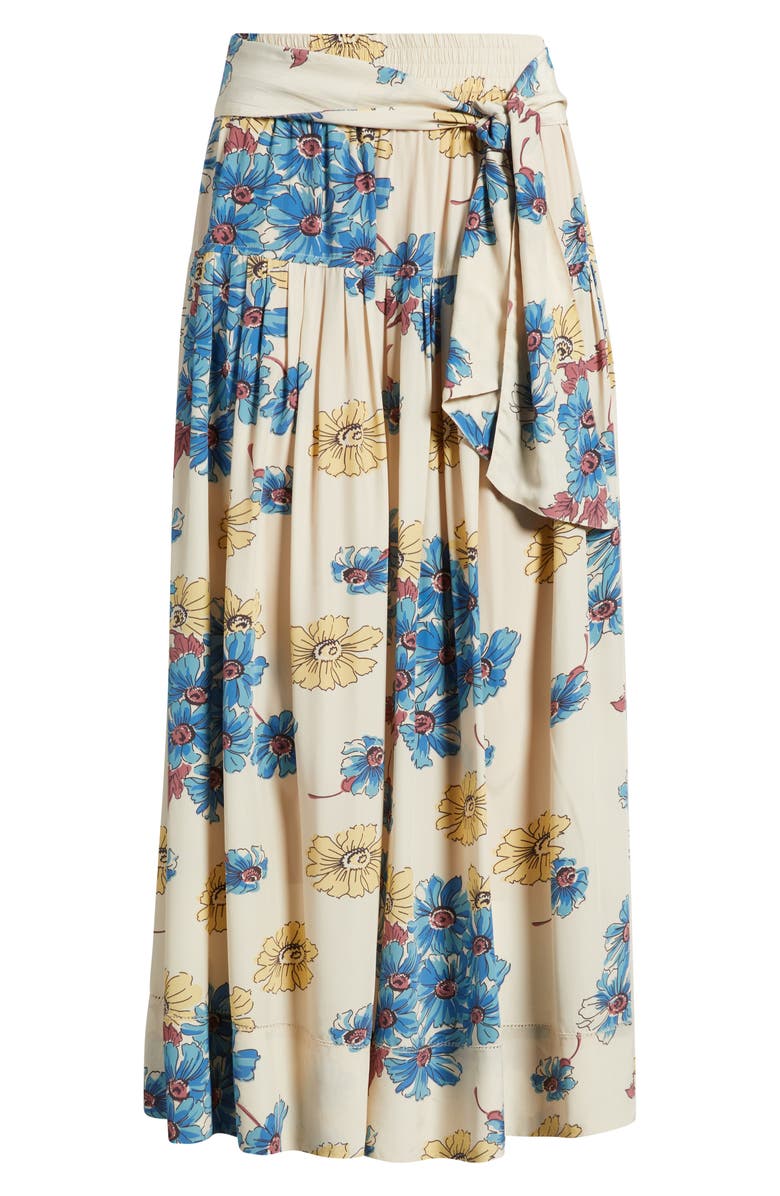 THE GREAT. The Highland Floral Midi Skirt, Alternate, color, Sun Gold Floral