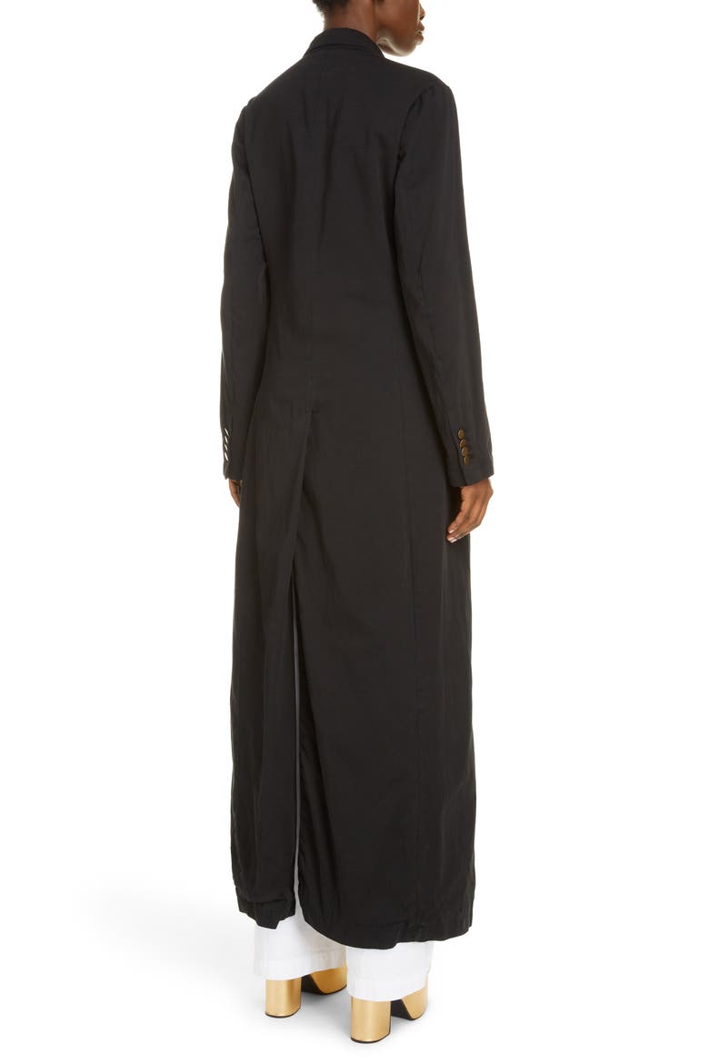 Ride Double Breasted Cotton Coat, Alternate, color, BLACK