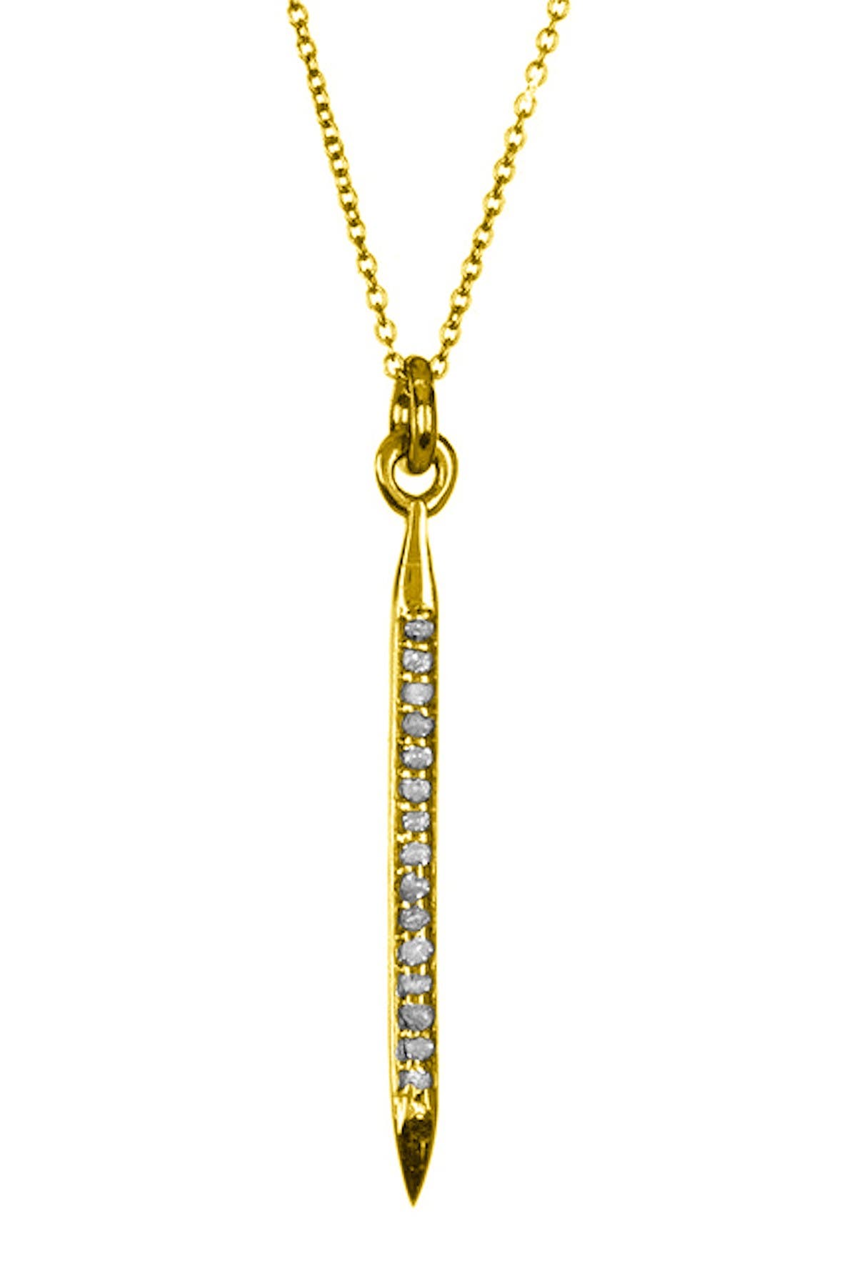 ADORNIA FINE 14K Yellow Gold Plated Sterling Silver Pave Diamond Mini ...