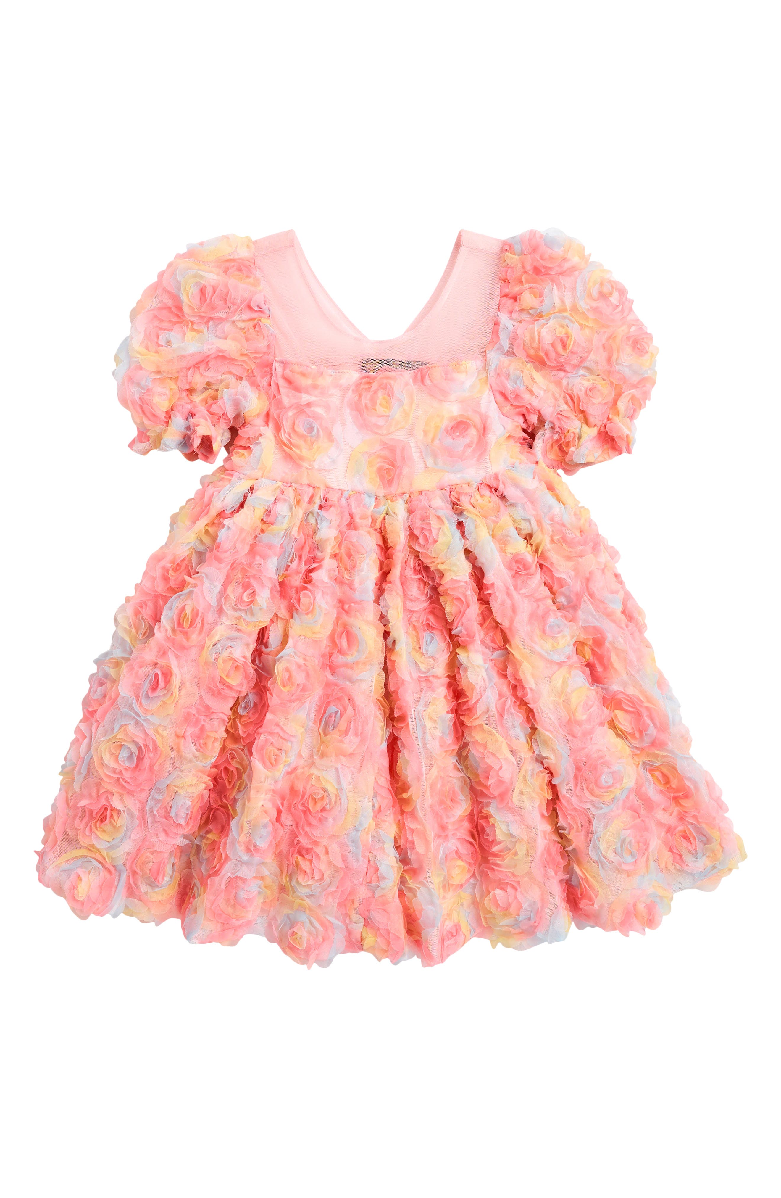 F Falling Rocks Rock Your Baby Kids' Pastel Roses Tulle Party Dress | Nordstrom