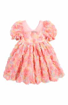 Kids' Pastel Roses Tulle Party Dress