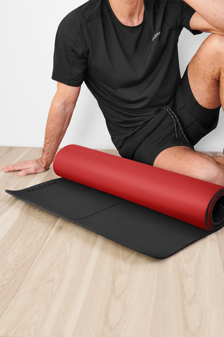 Reversible Workout Mat, Alternate, color, Black and Red