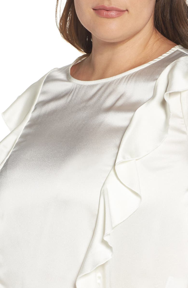 ELVI Satin Ruffle Top, Alternate, color, 