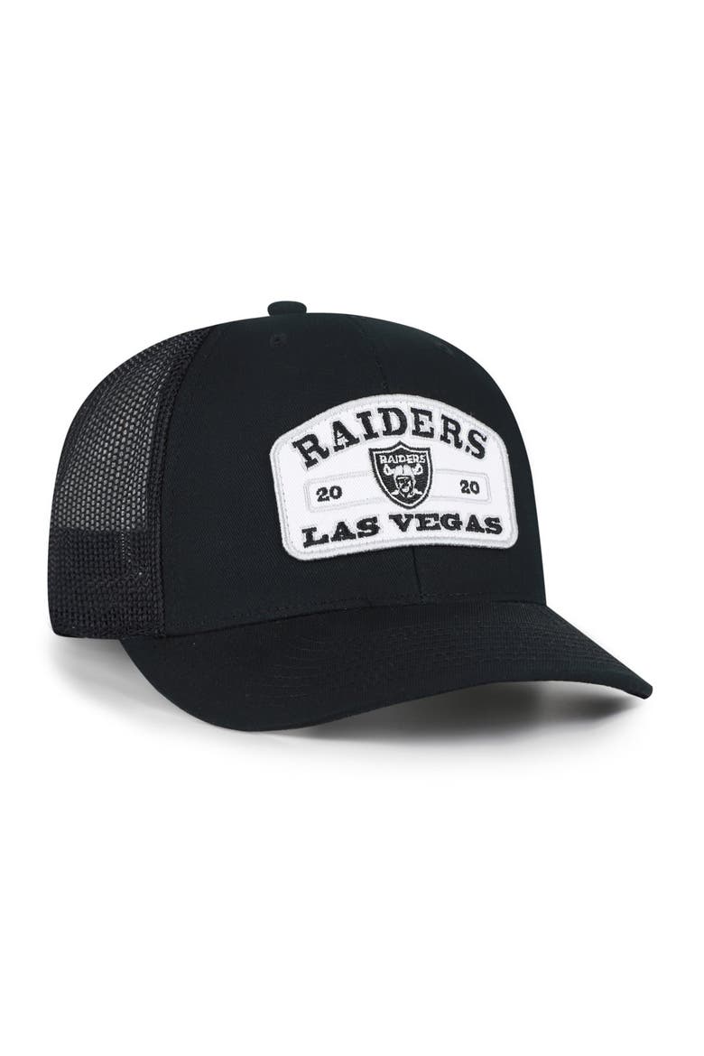 Men's '47 Black Las Vegas Raiders  Roadway Adjustable Trucker Hat, Alternate, color, Black