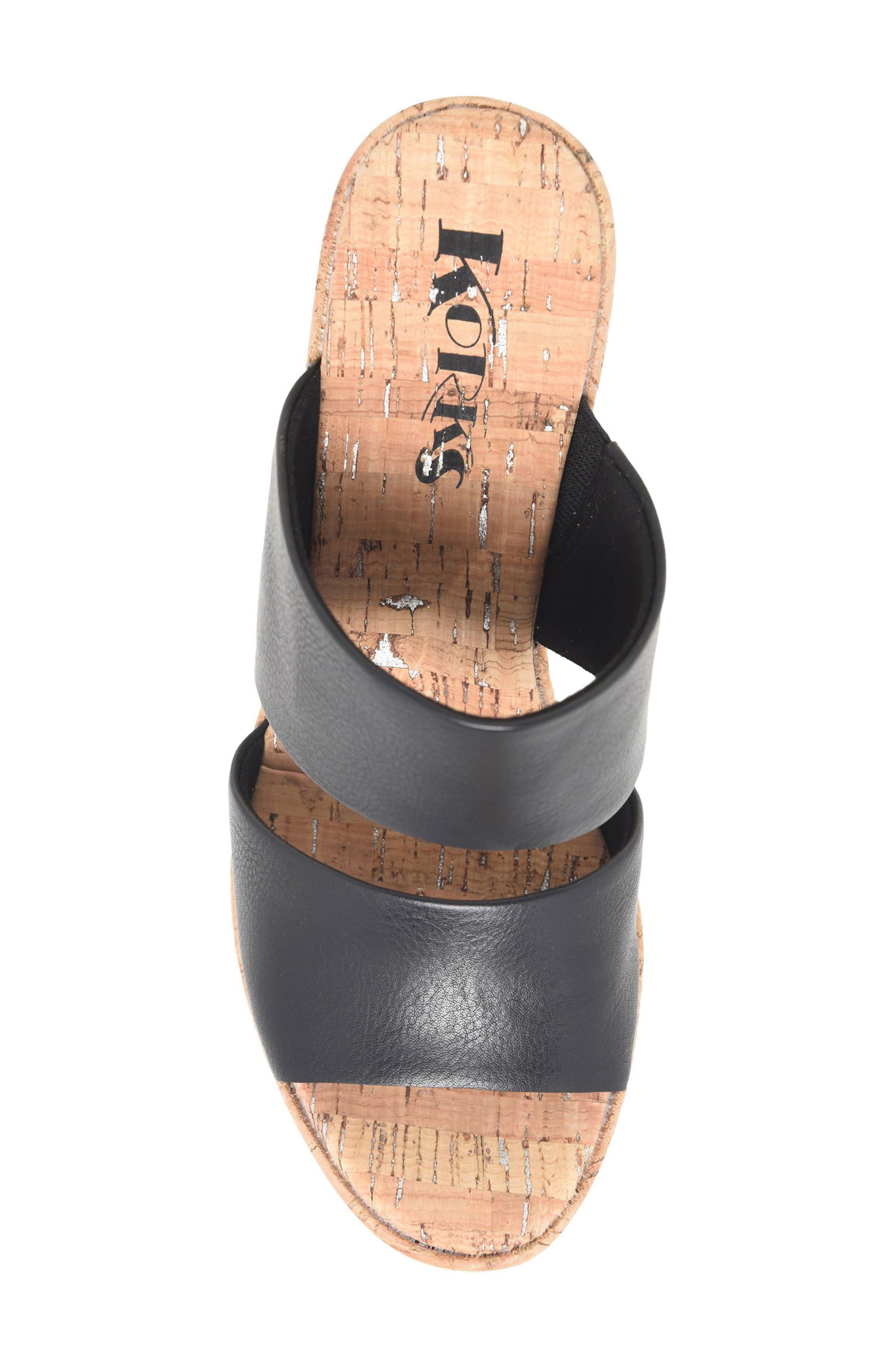 KORKS Dezi Cork Platform Sandal, Alternate, color, Black