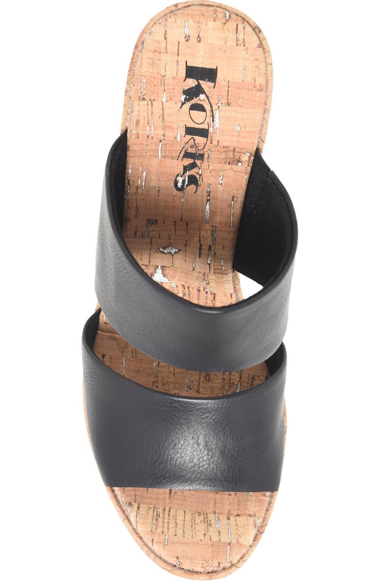 KORKS Dezi Cork Platform Sandal, Alternate, color, Black