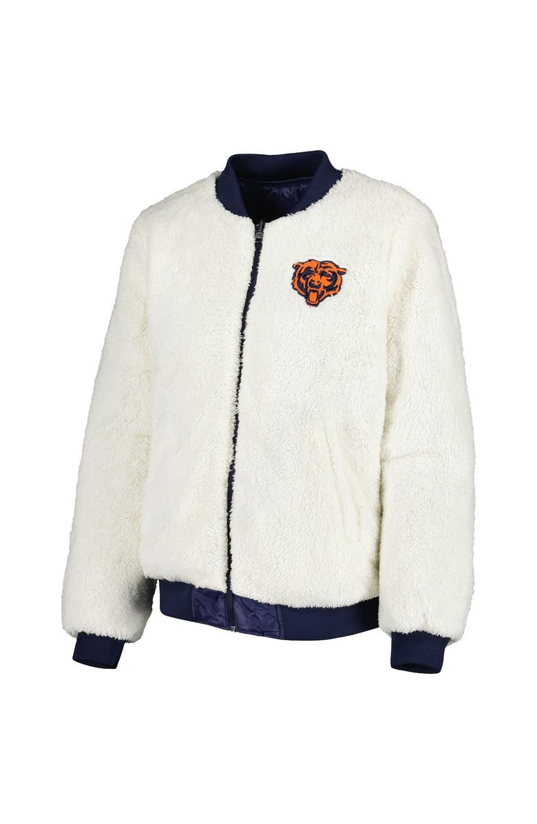 G-III 4HER BY CARL BANKS Women's G-III 4Her by Carl Banks Oatmeal/Navy Chicago Bears Switchback Reversible Full-Zip Jacket, Alternate, color, Oatmeal