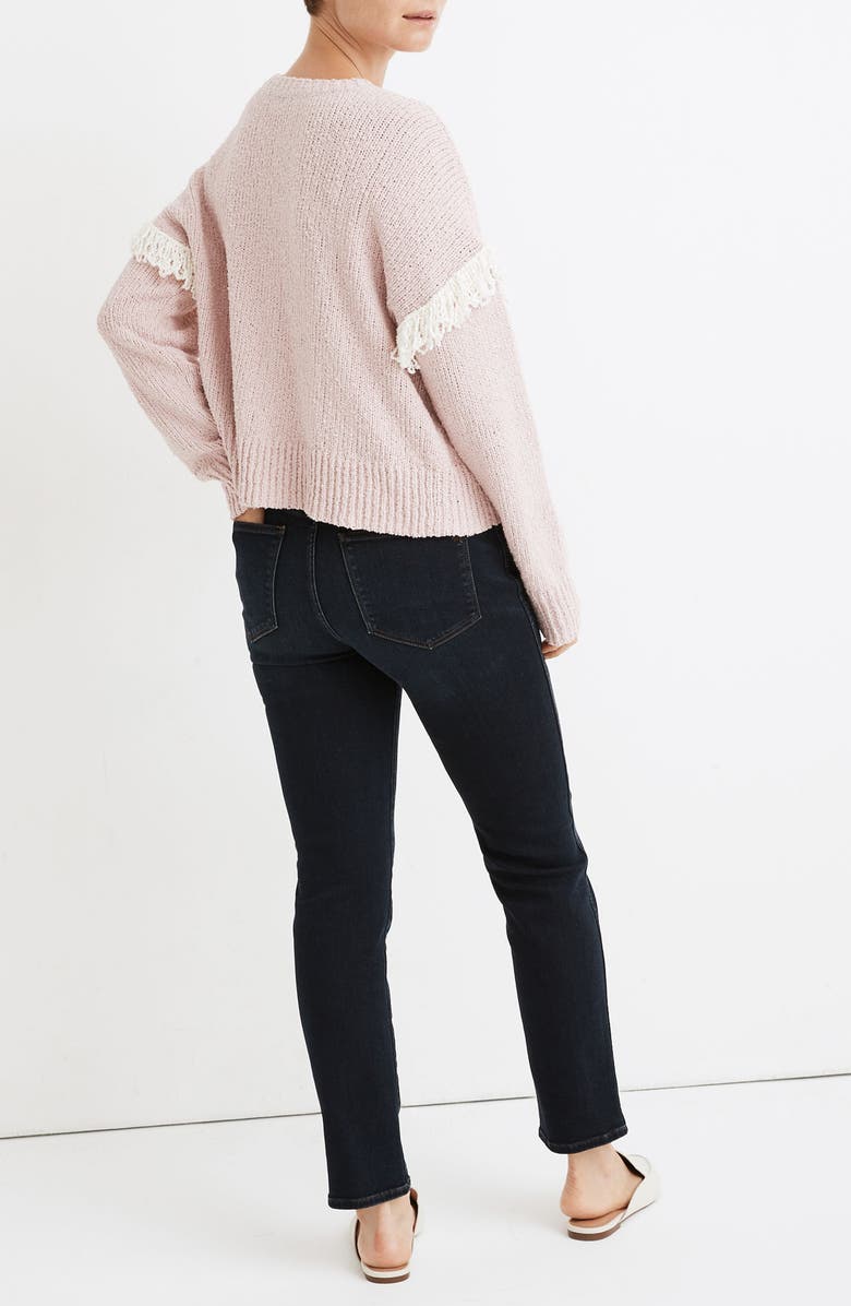 Madewell Montford Fringe Pullover Sweater, Alternate, color, 